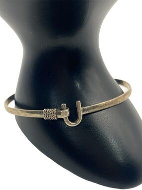St. Croix Caribbean hook sterling silver vintage bangle bracelet
